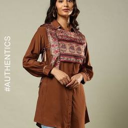 Women Cotton Muslin Kurta with Hand Embroidered Jacket-image-51
