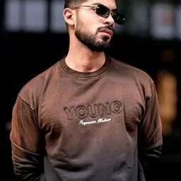 Ombre Effect Typographic Oversized Sweatshirt-image-67