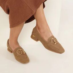 Women Heeled Shoes with Metal Accent-image-14