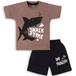 Boys Graphic Print Shorts & T-Shirt Set-45