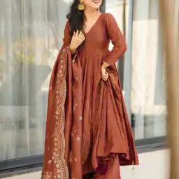 Women Embellished Anarkali Kurta Set-picture-11