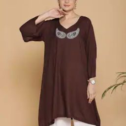 Women Floral Print Kurti with Full Sleeves-image-34