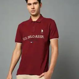 Men Logo Embroidered Slim Fit Polo T-Shirt-image-40