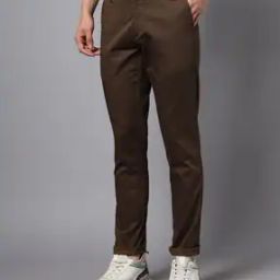 Men Printed Slim Fit Flat-Front Chinos-image-52