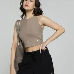 puma Women Wardrobe Essentials Ribbed Slim Fit Crop Tank Top-picture-25