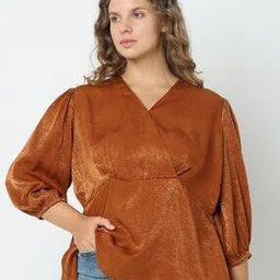 Women Stylised Fir V-Neck Top-image-2