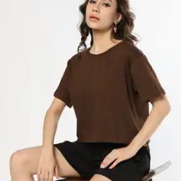 Women Boxy Fit Crew-Neck T-Shirt-image-95
