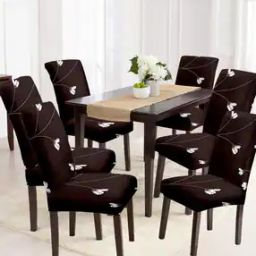Pack of 6 Dining Chair Slip Covers Floral-26
