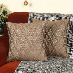 Set of 2 Quilted Cushion Covers 16 " x 16"-image-57