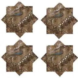 Set of 6 Printed Cotton Dinner Table Napkins -25