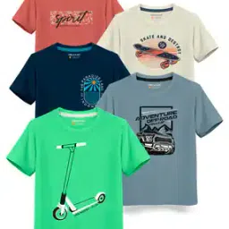 hellcat Pack of 5 Boy Regular Fit Round-Neck T-Shirts-picture-4