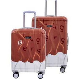 Set of 2 Men Typographic Print Trolley Bags-image-74