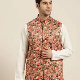 Floral Print Nehru Jacket-52