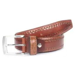 Logo Embossed Belt with Buckle closure-image-48