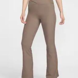 Women Zenvy Ribbed High-Rise Flared Leggings-image-20