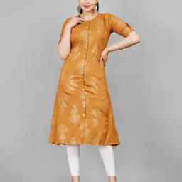 Printed Round-Neck Straight Kurta-image-43