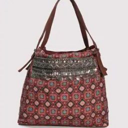 Women Geometric Print Tote Bag with Adjustable Straps-image-25