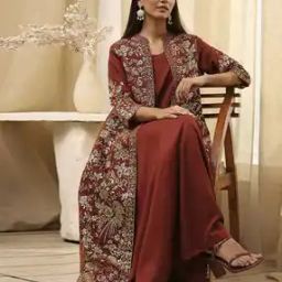 Women Printed Layered Cape Dress-image-54