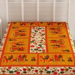 Indian Print Cotton Single Bedsheet-image-97