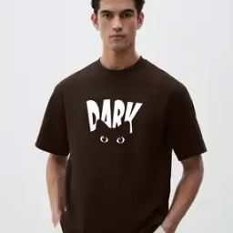 Men Typographic Oversized Fit T-shirt-image-81