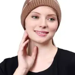 Women Beanie Cap with Ribbed Hem-image-18