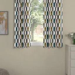 Pack of 2 Geometric Print Window Curtains-image-19