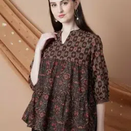 melange by lifestyle Women Floral Print Straight Tunic-picture-29