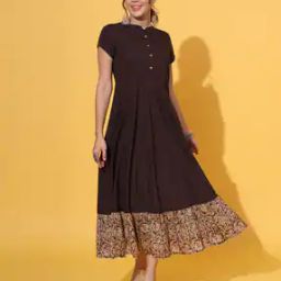 Women Floral Print Fit & Flare Dress-image-28