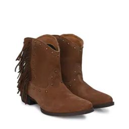 Women Genuine Leather Ankle-Length Boots-image-66