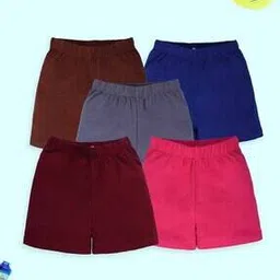 kiddopanti Girls Pack of 5 Regular Fit Shorts with Elasticated Waistband-picture-37
