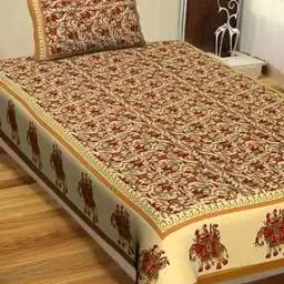 Novelty Cotton Jaipuri Single bedsheet With 1 Pillow Cover-image-22