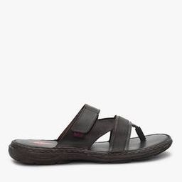 Thong-Strap Flat Sandals with Velcro Fastening-image-49