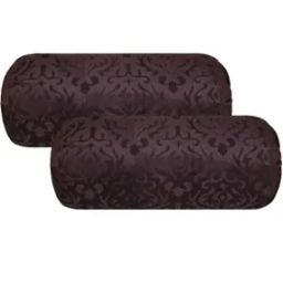 Pack of 2 Floral Pattern Cylindrical Bolster Covers-image-91
