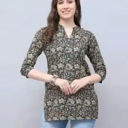 Women Cotton Printed Tunic-image-1
