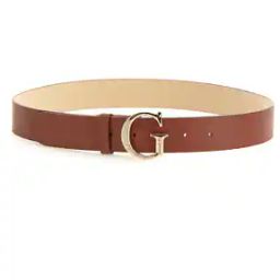 Slim Belt with Logo Embossed Closure-image-88