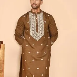jompers Men Embroidered Silk Blend Kurta-picture-16