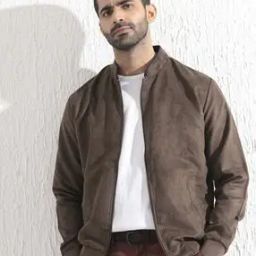 Men Zip-Front Regular Fit Bomber Jacket-picture-23