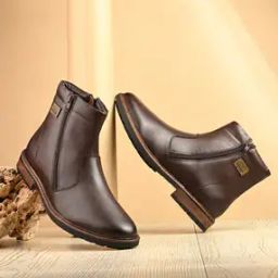 Men Round-Toe Ankle-Length Boots-32