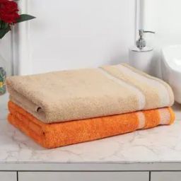 550 GSM Pack of 2 Cotton Bath Towels 55" x 27"-image-69