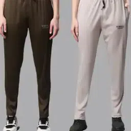 mack jonney Women Pack of 2 Solid Track Pants-picture-7