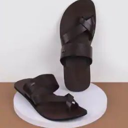 Men Leather Toe-Ring Sandals-37