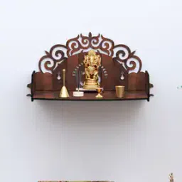 Wooden Wall Mounted Pooja Stand-41