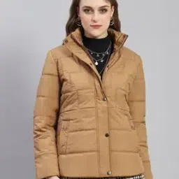 Women Quilted Zip-Front Regular Fit Biker Jacket-image-1