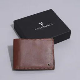 Men Bi-Fold Wallet with Metal Logo-image-2