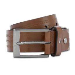 tommy hilfiger Genuine Leather Belt with Buckle Closure-picture-49