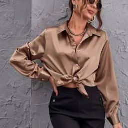 Women Relaxed Fit Shirt with Spread Collar-image-20