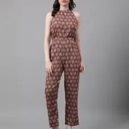 Women Printed Sleeveless Jumpsuit-picture-11
