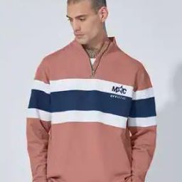 Men Colourblock Relaxed Fit Sweatshirt-image-106