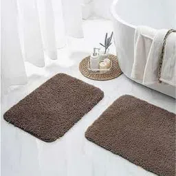 Set of 2 Fluffy Antiskid Bath Mats 24" x 16"-32