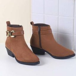 Women Ankle-Length Boots with Zip Closure-image-6